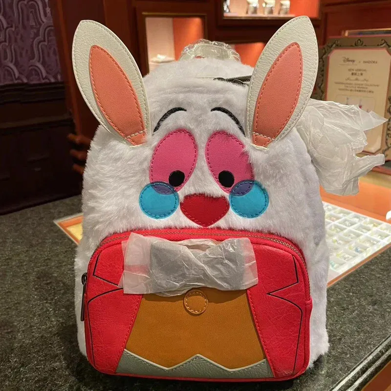 Color: Chocolate Color - Disney Tinker Bell Women Double Strap Shoulder Bag Purse Cute Disney Princess Belle PU Leather Mickey Ariel Backpack