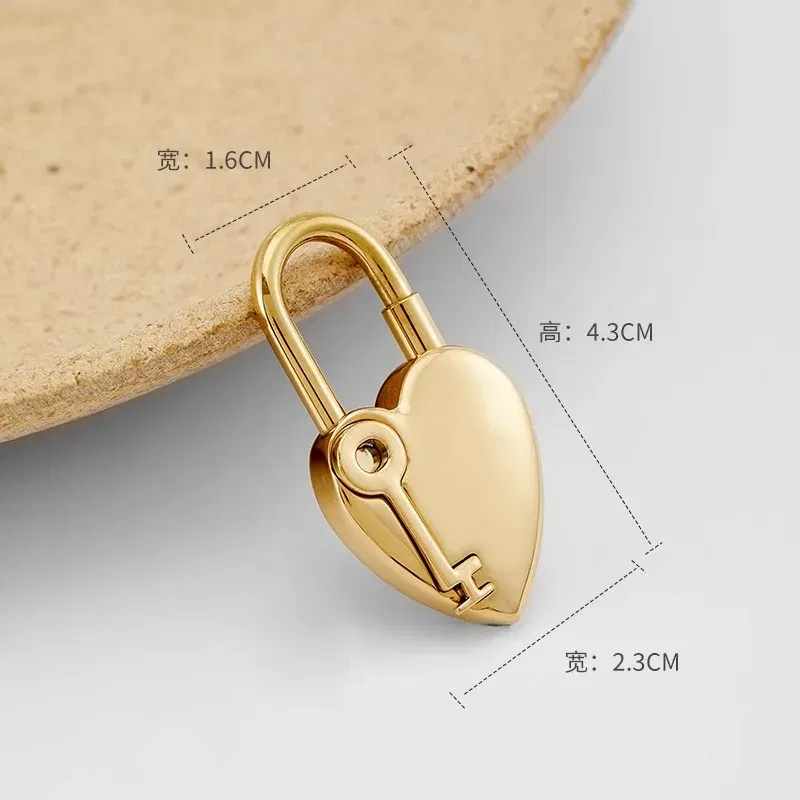 Color: Chocolate - Bag Pendant For Birkin Kelly Bag Pegasus Lock Charm All-steel Animal Metal Lock Bag Pendant High-end Charm Necklace