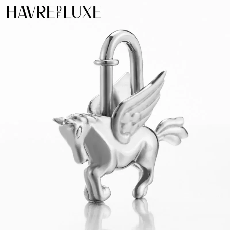 Color: Chocolate - Bag Pendant For Birkin Kelly Bag Pegasus Lock Charm All-steel Animal Metal Lock Bag Pendant High-end Charm Necklace