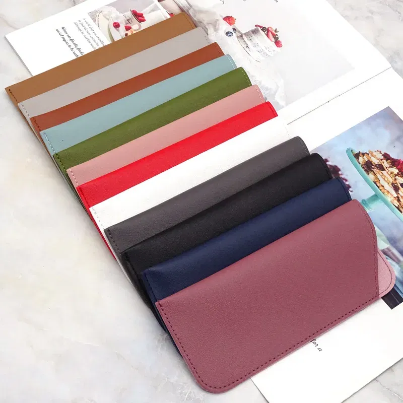 Color: Black, Ships From: CN - Simple Soft Leather Open Sunglasses Bag for Women Men Waterproof Reading Glasses Case Dust Storage Bag Eyewear Pocket Accessory