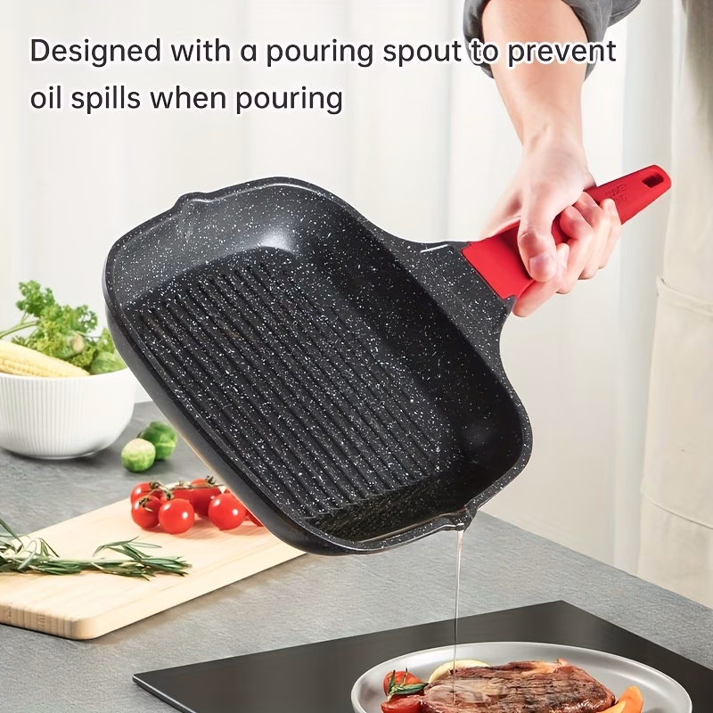 COOKER KING® 1pc 8.66-inch Non-Stick Frying Pan – Grill Pan with Heat-Resistant Handle
