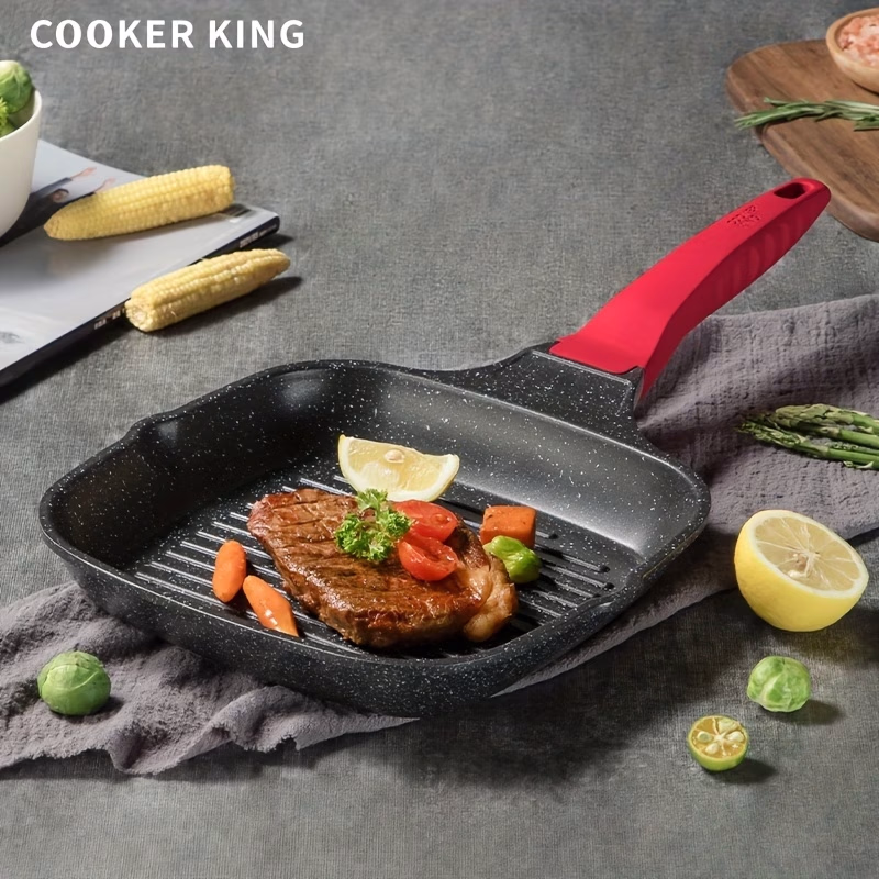 COOKER KING® 1pc 8.66-inch Non-Stick Frying Pan – Grill Pan with Heat-Resistant Handle
