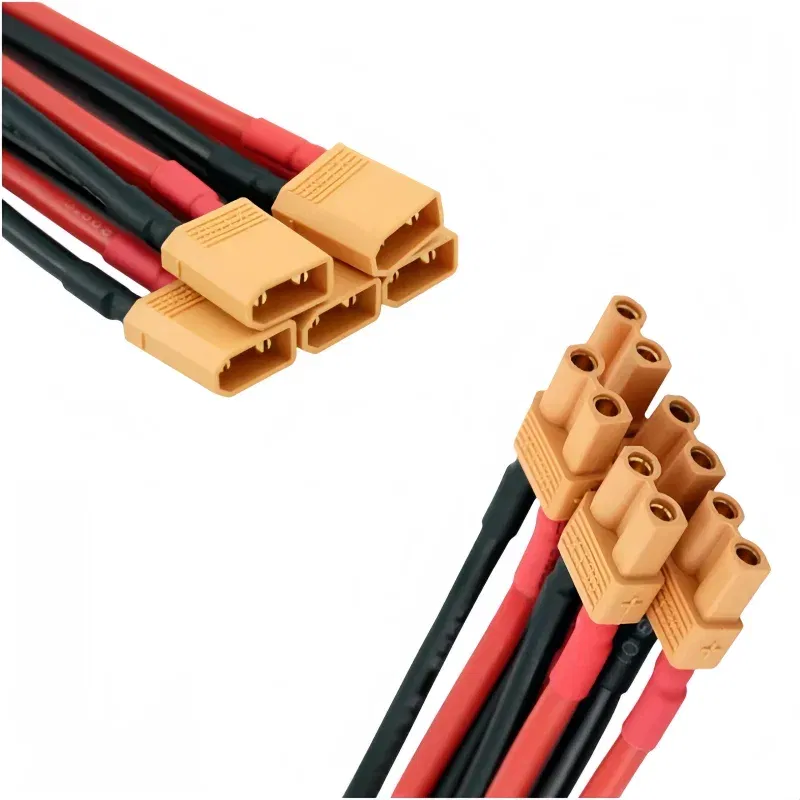 Color: PURPLE - XT30 Pigtail Plug Male and Female Connector with 100mm 16AWG Tinned Wire Cable for RC Fixed wing Lipo Battery FPV Drone charger