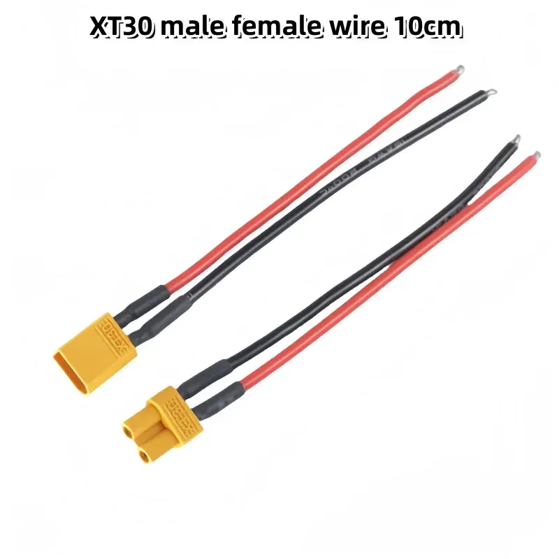 Color: PURPLE - XT30 Pigtail Plug Male and Female Connector with 100mm 16AWG Tinned Wire Cable for RC Fixed wing Lipo Battery FPV Drone charger