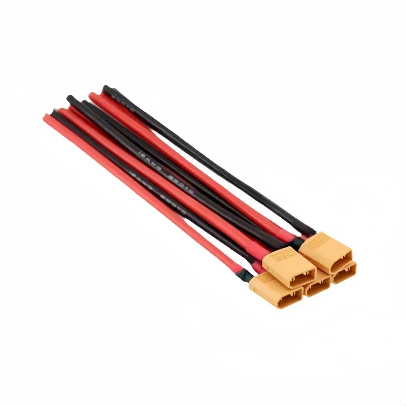 Color: PURPLE - XT30 Pigtail Plug Male and Female Connector with 100mm 16AWG Tinned Wire Cable for RC Fixed wing Lipo Battery FPV Drone charger