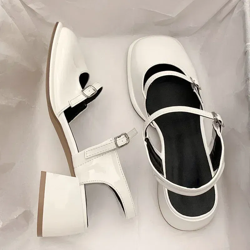 Color: SKY BLUE, Shoe Size: 40 - Non-slip Round Toe Sandals Ladies Casual 2023 Summer Hollow Beach Elegant Shoes Korean Fashion Party Shoes  Design 2024