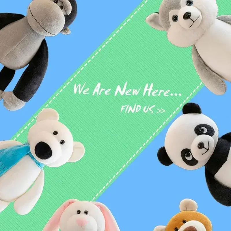 Color: GRAY, Height: 11cm-30cm - Stuffed Plush Animals Toys Soft Dolls Jungle Lion Elephant Tiger Dog Fox Monkey Deer Children Gift Kawaii Baby Kids Hobbie Toys