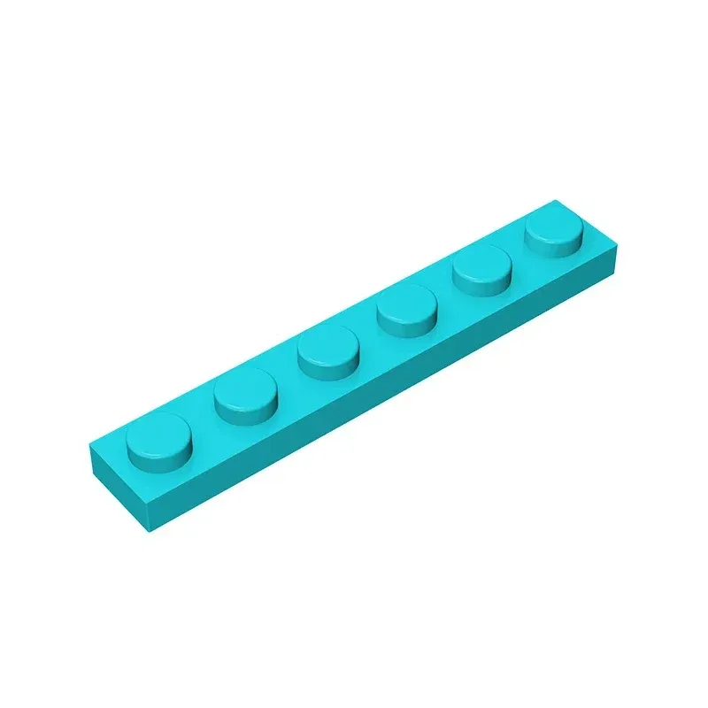 Color: Brown - Gobricks GDS-505 Plate 1 x 6 compatible with lego 3666 pieces of children's DIY building block Particles Plate DIY