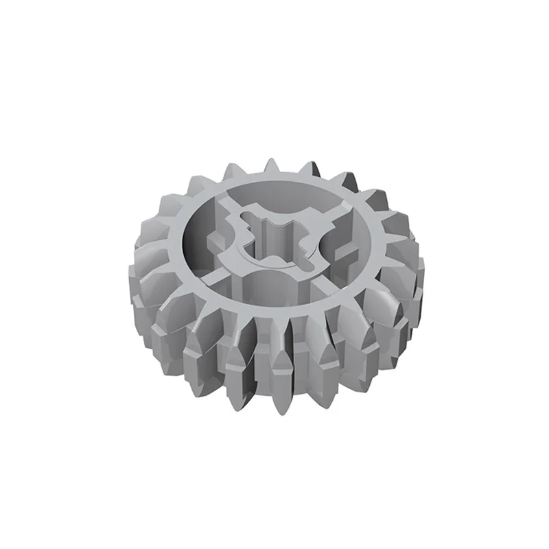 Color: Yellow - Rainbow Pig MOC Particle 32269 18575 High-Tech Gear 20 Tooth Double Bevel with Axle Hole Compatible Brick Building Block Toys
