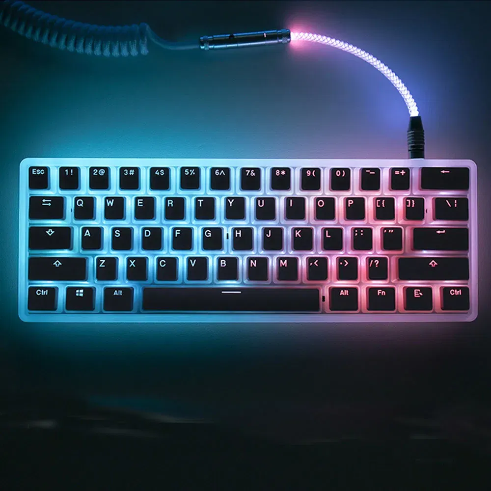 Color: GRAY - 104 Keys Pudding Theme Keycap OEM Profile ABS PBT Double Shot Keycap For Mx Switch Mechanical Keyboard RGB Backlit Key Caps