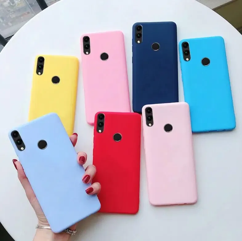 Color: Red, Material: PE - Matte Soft Fundas for Huawei Honor 8X 8A 8C 8S 9 9A 9X 9C 9S 10 10X 20 lite 20S Mate 10 20 lite Mate 20 Pro Silicone Phone Cases