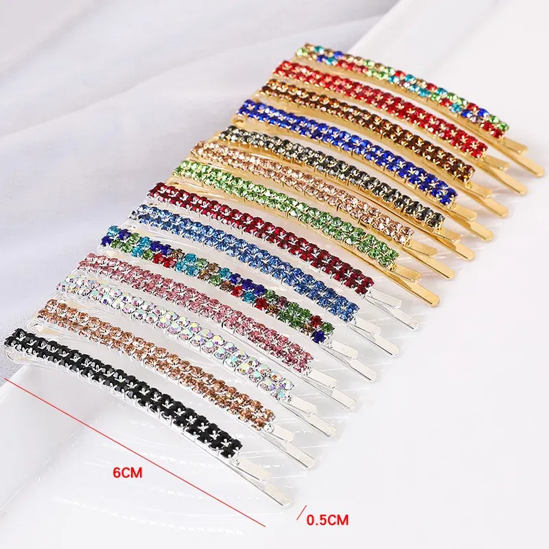 Color: Champagne, Ships From: CHINA - 2020 New Elegant Rhinestone Hairpins Women Girls Hair Clips Pin Accessories Hair Ornaments Hairclip Hairgrip Barrettes Headdress