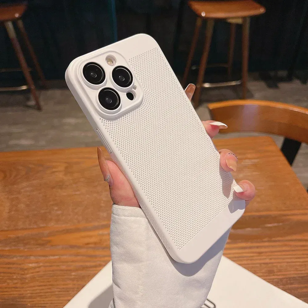 Color: Clear, Compatible-Phone Models: For iPhone 14 Plus, Ships From: CHINA - Breathable Heat Dissipation Cooling Case For iPhone 16 Pro Max 15 14 13 12 11 PC Hard Back Cover