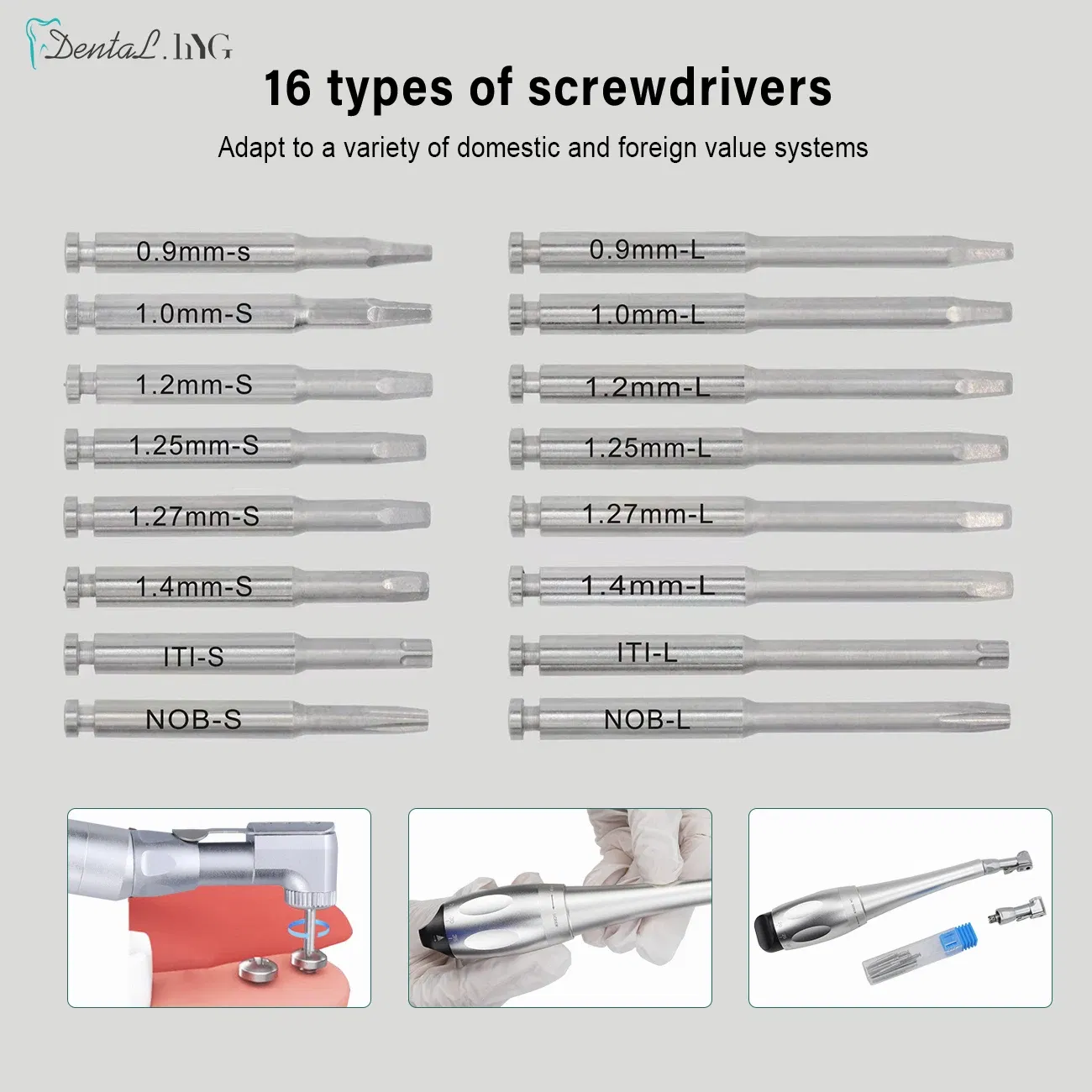Color: Black - Dental Universal Implant Torque Wrench With 16pcs Drivers Dentistry Ratchet Latch Head Handpiece 5 To 35 N.cm Dentist Equipment