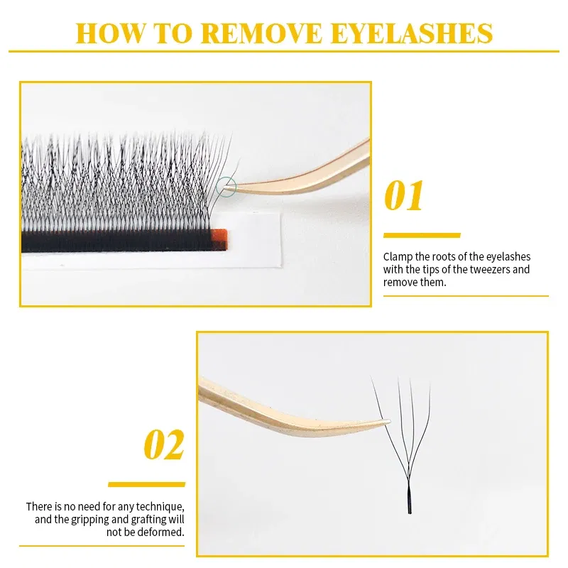 Curl: D, Thickness: 0.07mm, Length: MIX, Ships From: CHINA - Gemerry Cilios W 4D W-shaped Eyelash Extension Automatic Flowering W Lashes LU/L/C/D Curl High Quality Individual Fake Eyelashes
