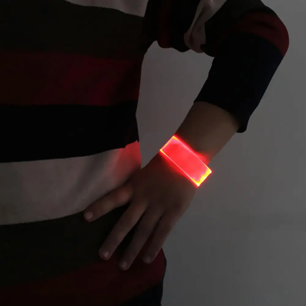 Color: Olive, Size: L, Ships From: CHINA - LED Light Bracelet Silicone Sound Controlled Led Light-emitting Bracelet Light Band Entertainment Party Wristband Halloween Belt