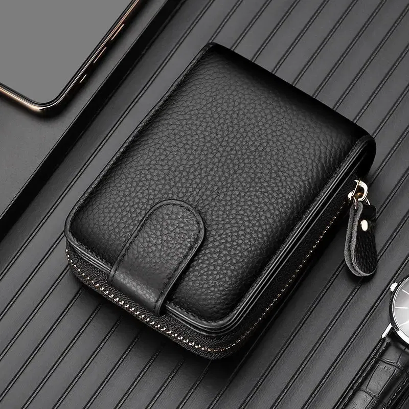 Color: Navy Blue, Ships From: CHINA - Genuine Leather Driver's License ID Card Holder Wallet Male and Female Credit Card Bag Large Capacity Card Case ID Bag