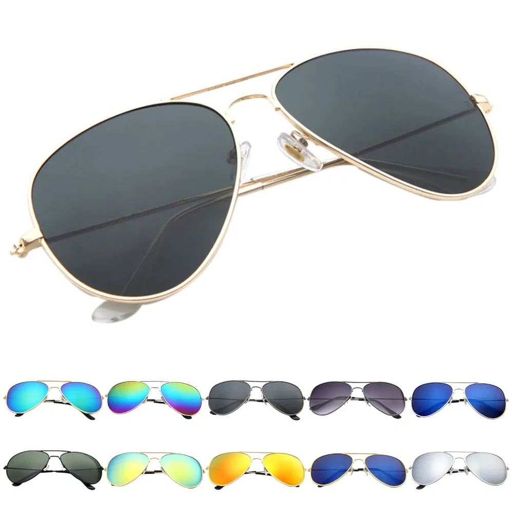Lenses Color: PURPLE, Frame Color: other - FOENIXSONG Fashion Sunglasses for Women Men  Pilot Round Gradient Mirror Women's Glasses Oculos Lentes Gafas De Sol