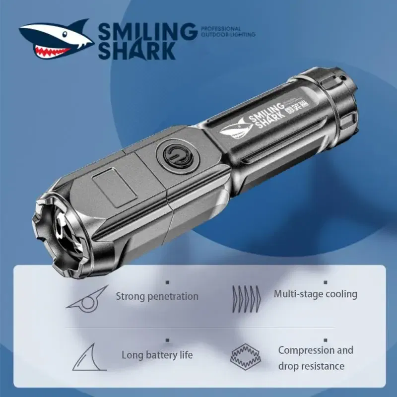 Emitting Color: RGB - Powerful LED Flashlight Rechargeable USB 18650 Waterproof Zoom Fishing Hunting 100000 Lumens Tactical Flashlight LED Flashlight