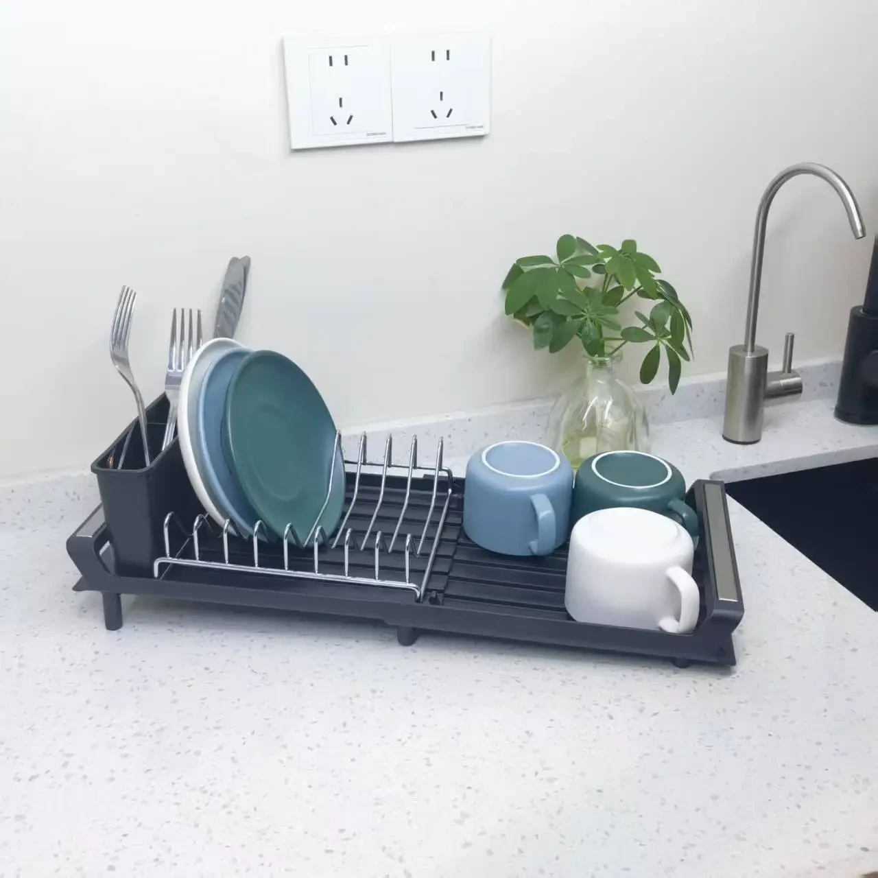 Wire Dish Rack with Tray