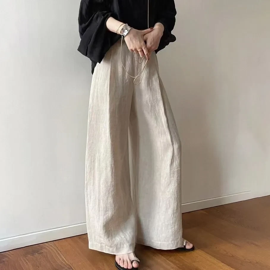 Women's Wide Leg Linen Pants