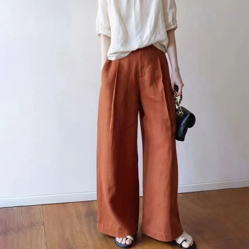 Women's Wide Leg Linen Pants