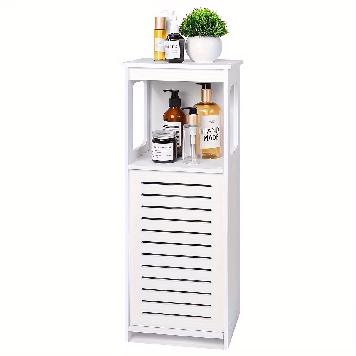 1pc Freestanding Bathroom Storage Cabinet Organizer Floor Standing Rack – Maximize Bathroom Storage with Style