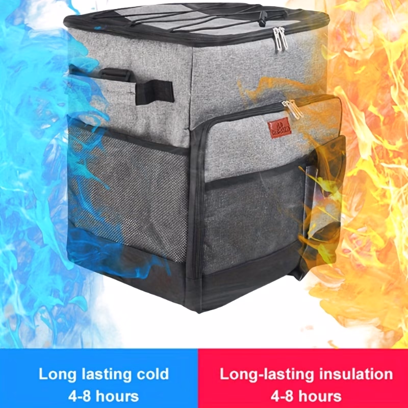 Picnic Bag Insulation Bag Large Meal Container Lunch Bag with Strip – Keep Your Meals Fresh and Cool on the Go