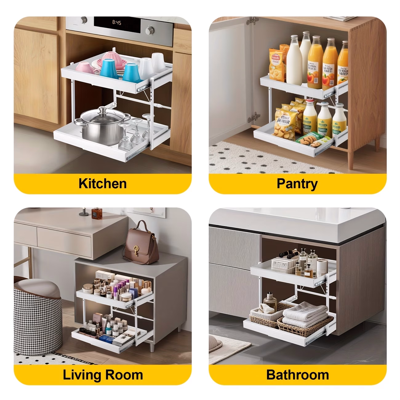 Folding Storage Bins, Storage Containers with Wheels And Lids, Foldable, Stackable – Effortless Organization for Every Room
