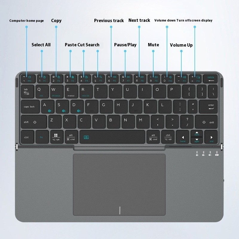 Touch Nova | Foldable Wireless Keyboard with Touchpad
