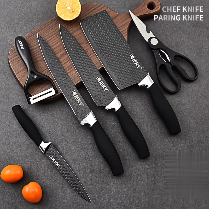 6pcs Professional Kitchen Knives Set with Giftbox – Premium High Carbon Stainless Steel Forged Knife Set for Precision Cooking