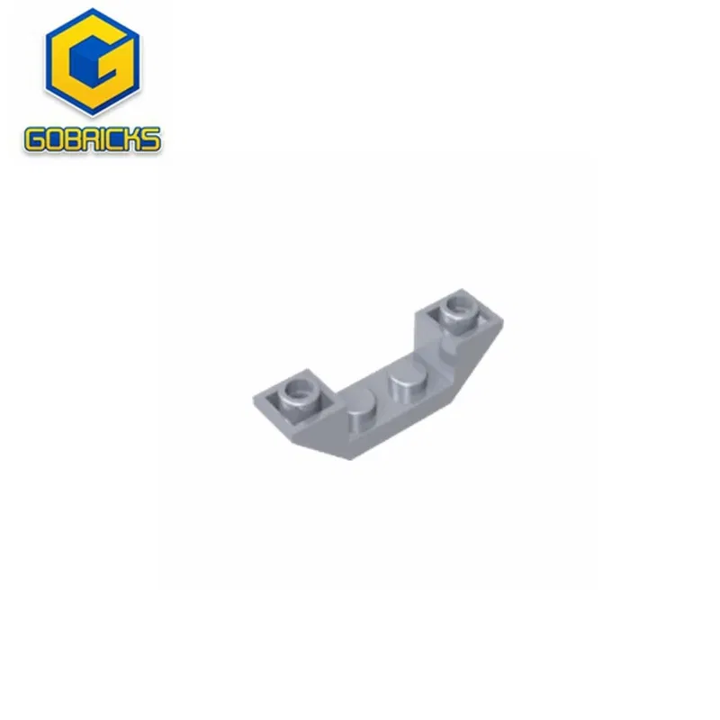 Color: wood - Gobricks GDS-2226 Slope, Inverted 45 4 x 1 Double compatible with lego 32802 Technical Building Blocks Liftarm Modified