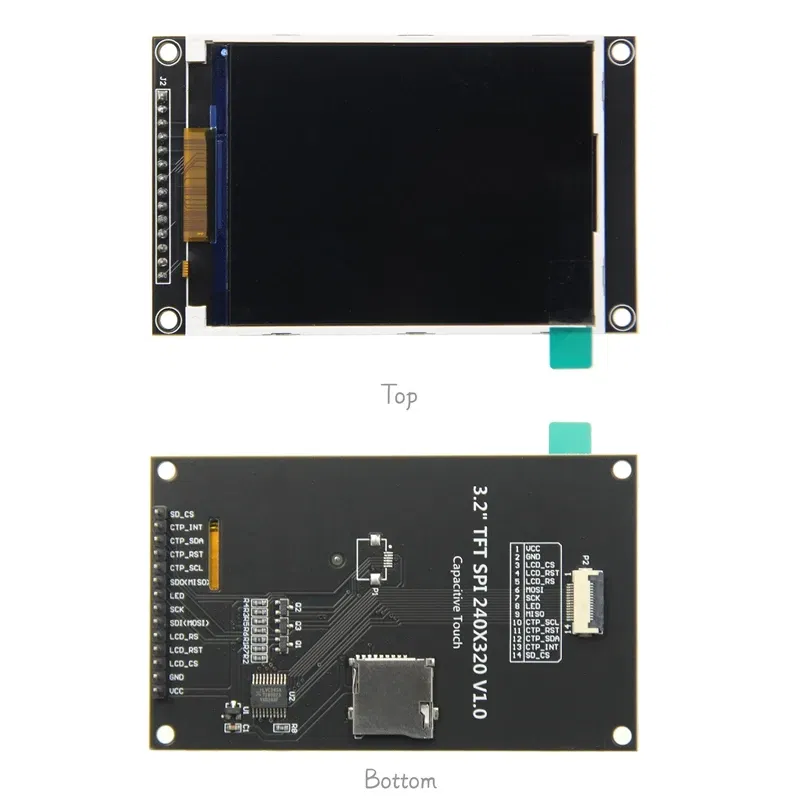 Color: Red - 3.5 inch SPI TFT LCD Screen Colorful IPS capacitive Touch Display Module ST7796 320*480  IPS For Esp32&arduino