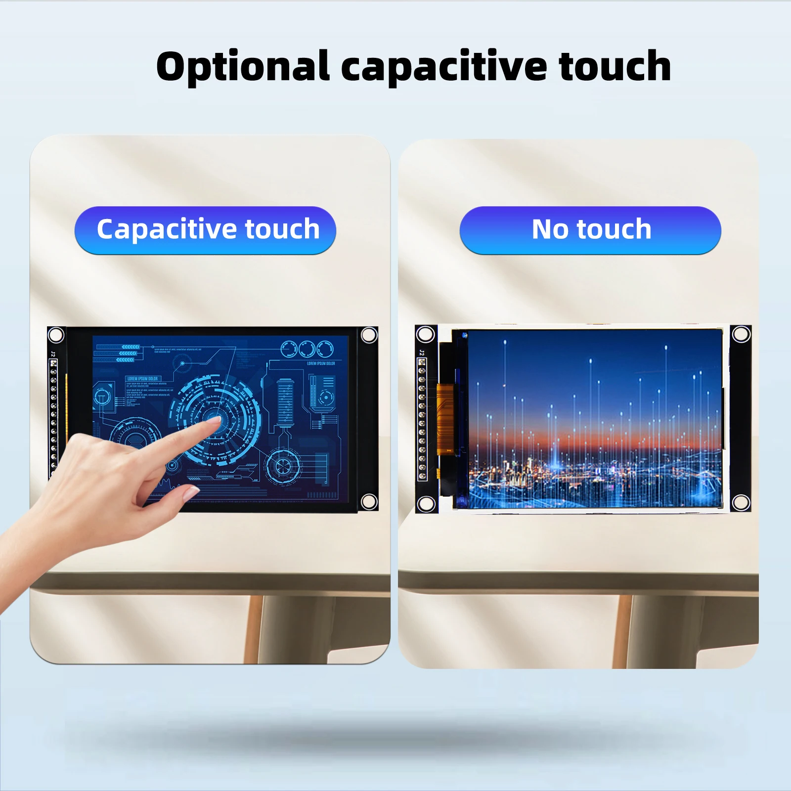 Color: Red - 3.5 inch SPI TFT LCD Screen Colorful IPS capacitive Touch Display Module ST7796 320*480  IPS For Esp32&arduino