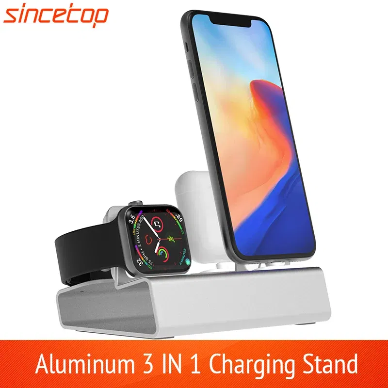 Color: black - Charging Dock Station Stand Holder For AirPods IPad Air Mini Apple Watch For iWatch For iPhone 14 13 12 11 X XR XS MAX 8 7Plus