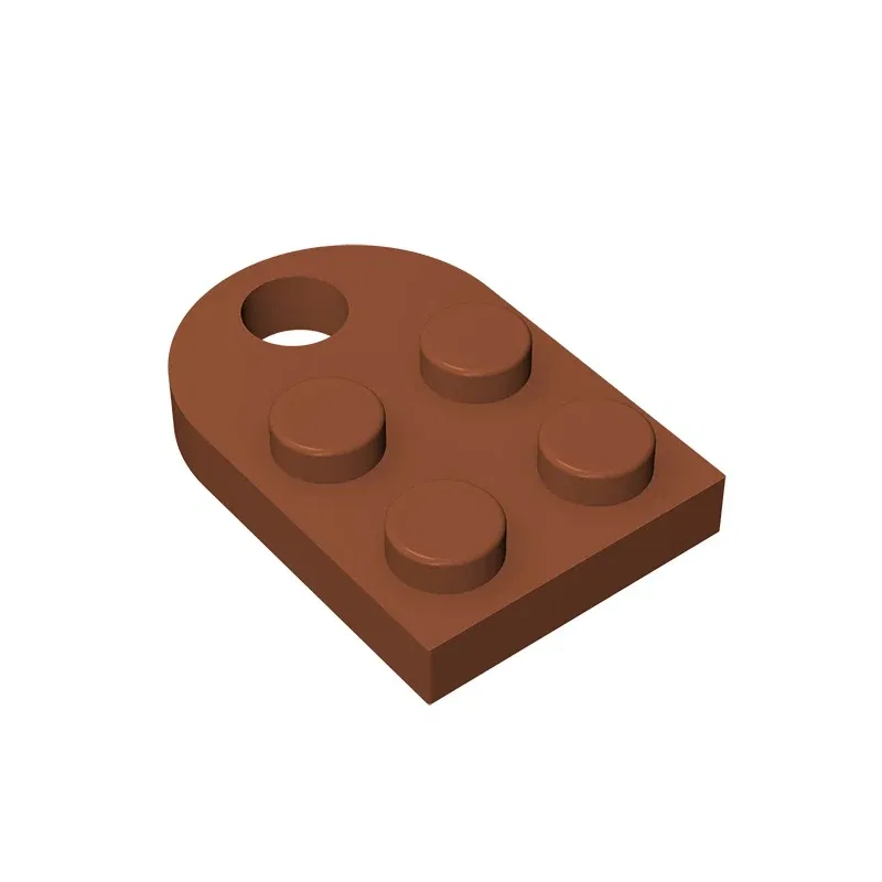 Color: Dark Khaki - Gobricks 1pcs Moc Bricks Plate Special Parts 3x2 with Hole Compatible with 3176 Assemble Building Block Kids Toys DIY Gift Adult