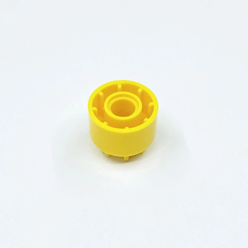 Color: Yellow - 1 Pcs Building Blocks 35186 Driving Ring Extension with 8 Teeth Inside and Outside Brick Collections Bulk GBC MOC Set