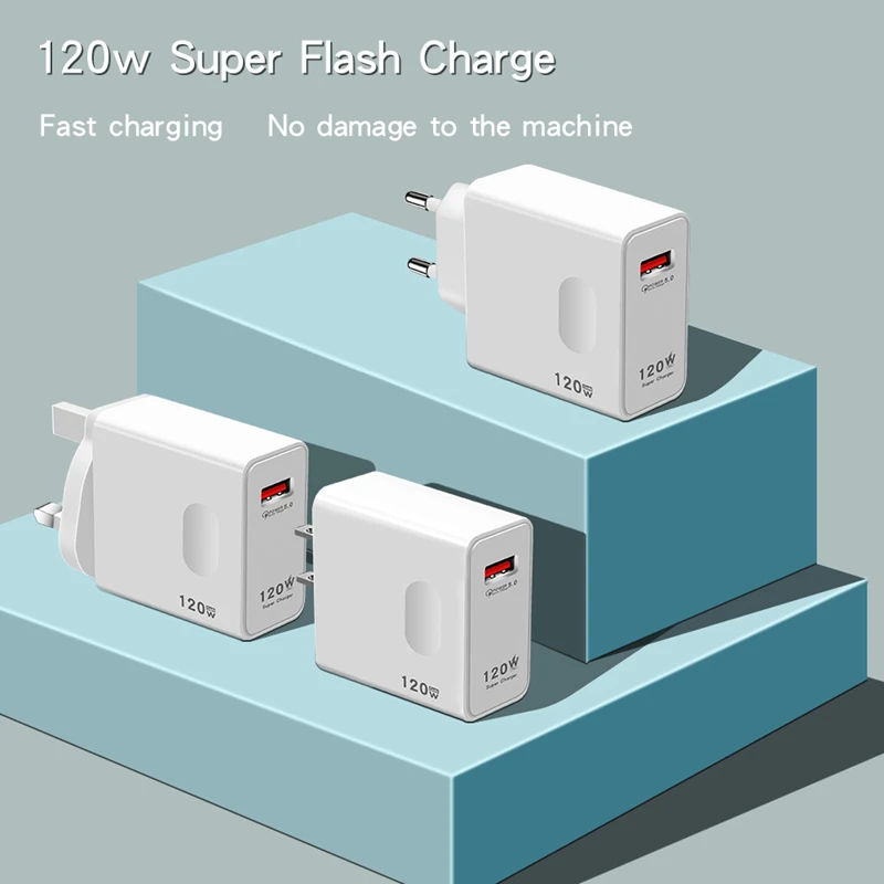 Plug Type: BR - XIAOMI 120W USB Super Fast Charger Type C Phone Quick Charge 5.0 Power Adapter For iPhone iPad Samsung Huawei Oppo Oneplus