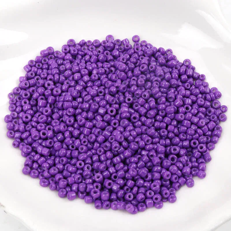 Color: PURPLE, Item Diameter: 2mm - 150-1000pcs 2/3/4mm Charm Czech Glass Seed Beads DIY Bracelet Necklace Beads For Jewelry Making DIY Earring Necklace