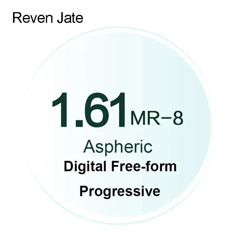 Lenses Color: Red - Reven Jate MR-8 Digital Freeform Progressive Prescription Tinted Lenses Aspheric Optical Lenses UV400 Solid and Gradient Tinted
