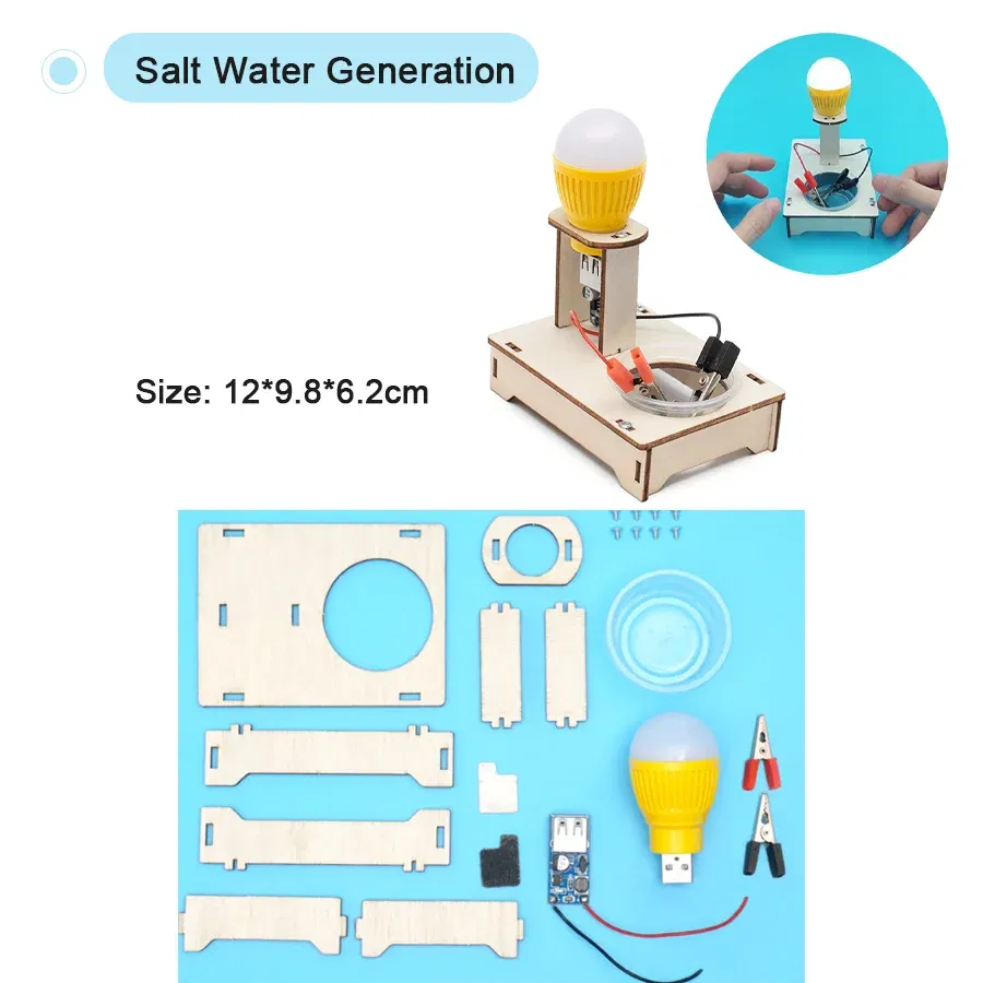 Color: Yellow - DIY Handmade Small Production Physical Model Assembly Craft Technology Science Experiment Educational Toy Project for School Kid