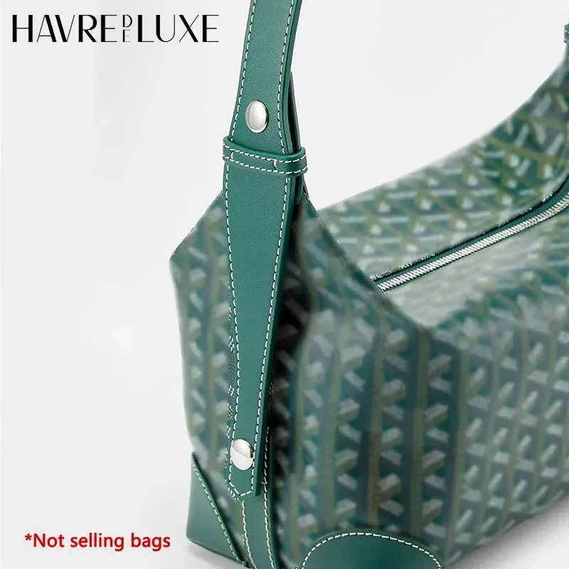 Color: Red Wine - Bag extended shoulder strap for Goyard Bowling 25 toiletries bag handle shoulder replacement strap bag modification accessories