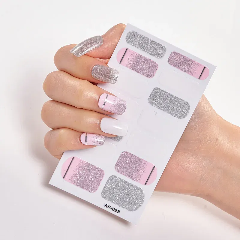 Color: Ivory - Nail Polish Stickers Nail Wraps DIY Self Adhesive Nail Sticker Nail Accesoires Designer Nail Decals Full Cover Nail Stickers