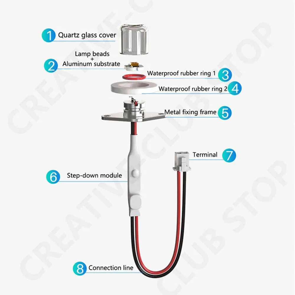 Wattage: 3w - High Quality Deep UV LED Ultraviolet Lamps 270nm 275nm 280nm UVC 12V 24V For Water Purification Disinfection Sterilization DIY