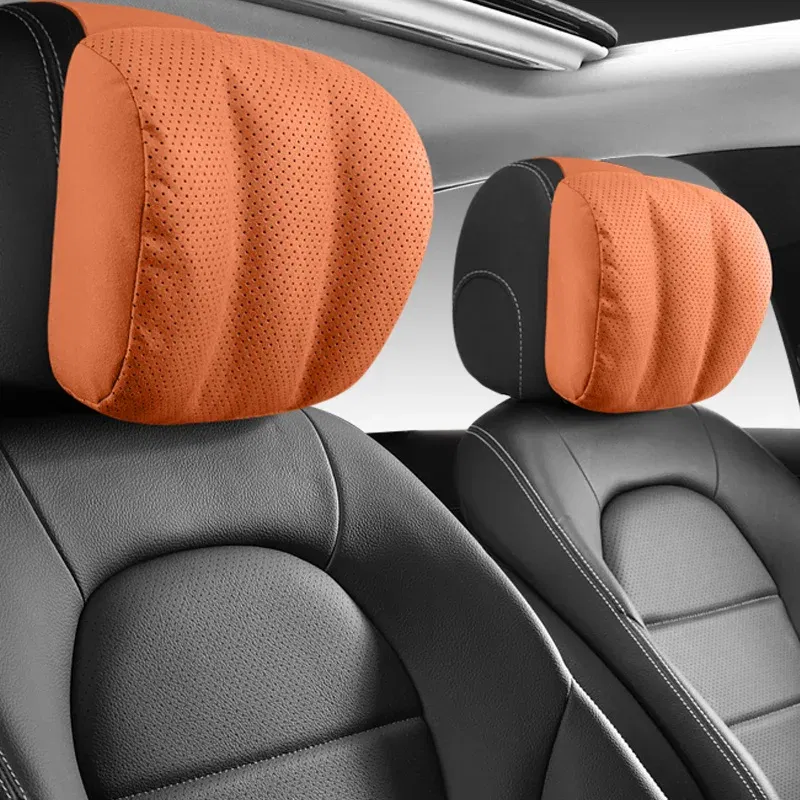 Color: green - Car Headrest Neck Pillow For Mercedes Benz S-Class Maybach Pillow Auto Seat Driving Travel Head Pillow All Season Universal
