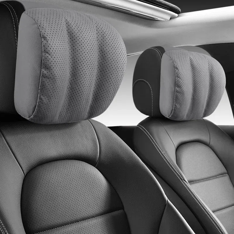 Color: green - Car Headrest Neck Pillow For Mercedes Benz S-Class Maybach Pillow Auto Seat Driving Travel Head Pillow All Season Universal