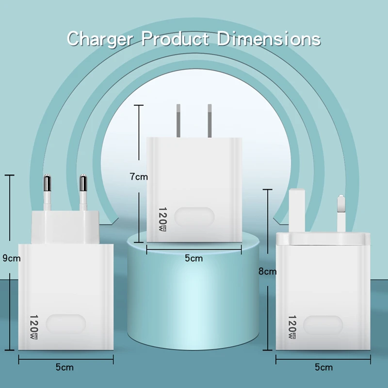 Plug Type: IL - XIAOMI 120W USB Super Fast Charger Type C Phone Quick Charge 5.0 Power Adapter For iPhone iPad Samsung Huawei Oppo Oneplus