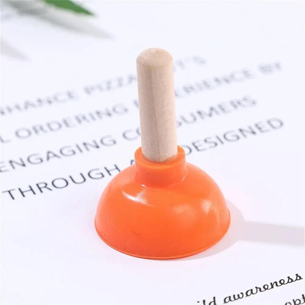 Color: Orange - Mini Colorful Toilet Shape Plunger Phone Holder Sucker Stand Tiny Plunger Magic Tricks Inspired Looking For Card Professional