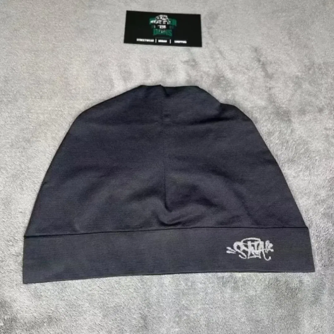 Color: black - Central Cee Syna Running Cap Syna World Skull Hat 2023 New Knitting Syna Beanie Hat Men Women Paragraph Quality Cap Beanies