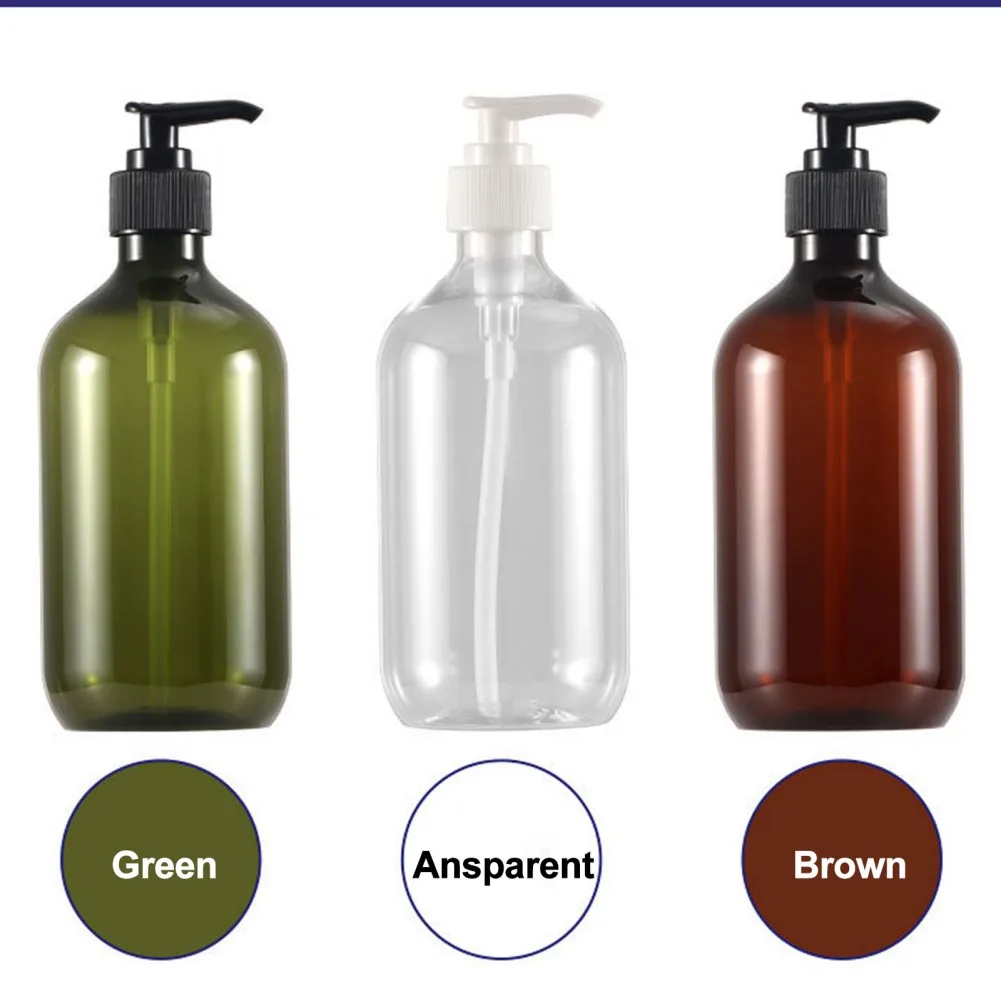 Color: DARK GRAY, Ships From: CHINA - 500ml Portable Soap Dispensers Lotion Shampoo Shower Gel Holder Soap Dispenser Empty Bath Pump Bottle Bathroom Storage Bottle